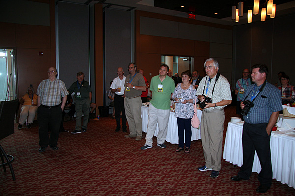 Crowd of people at CAFNE reception